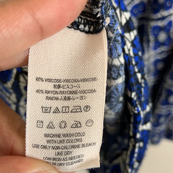 🌷Free People Swing Blue And White Dress Size 0 - Picture 7 of 7